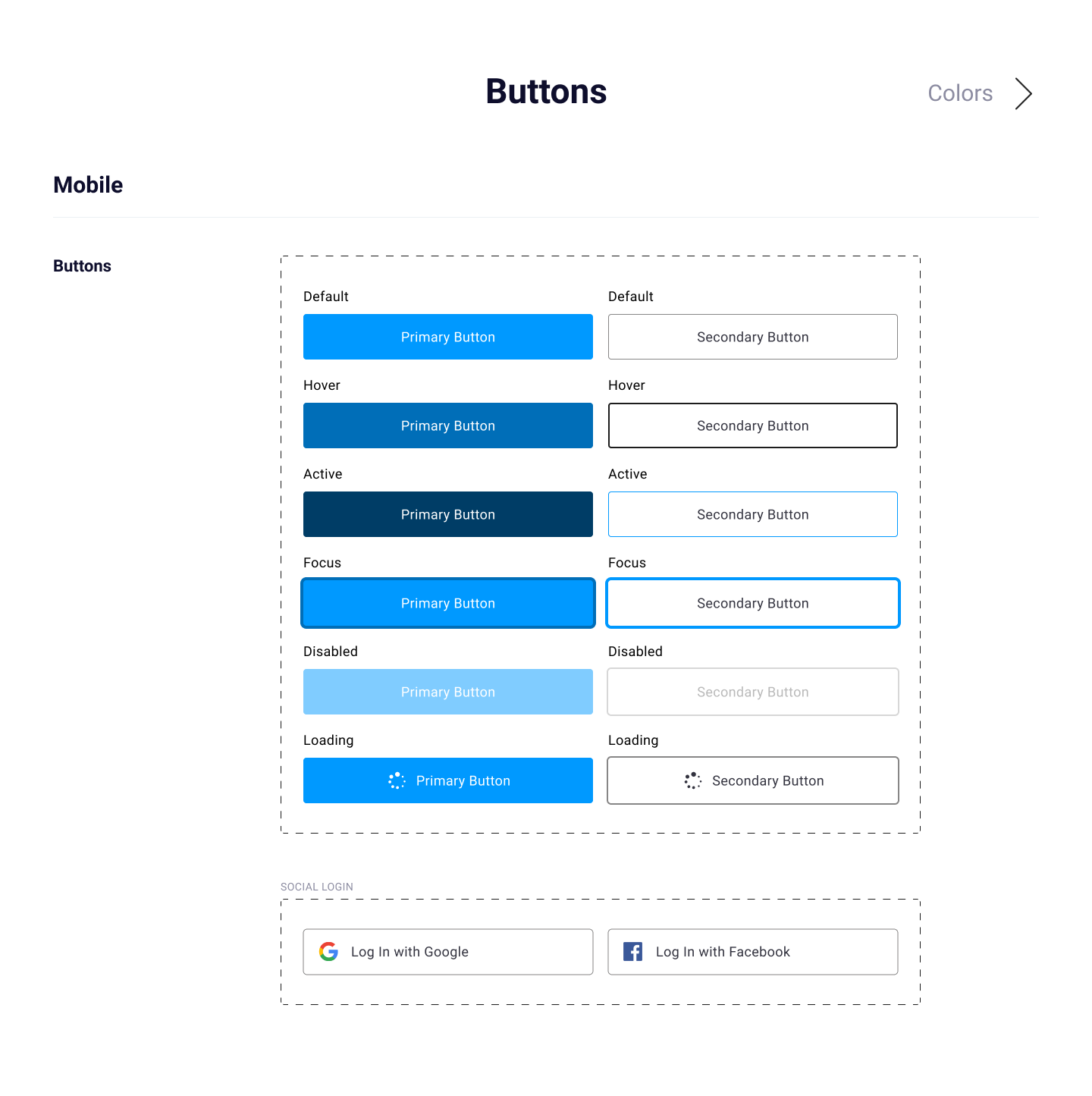 Design system components — screen 1