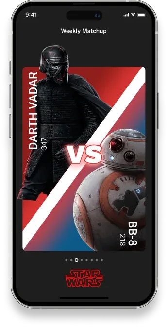 Player card, Star Wars theme