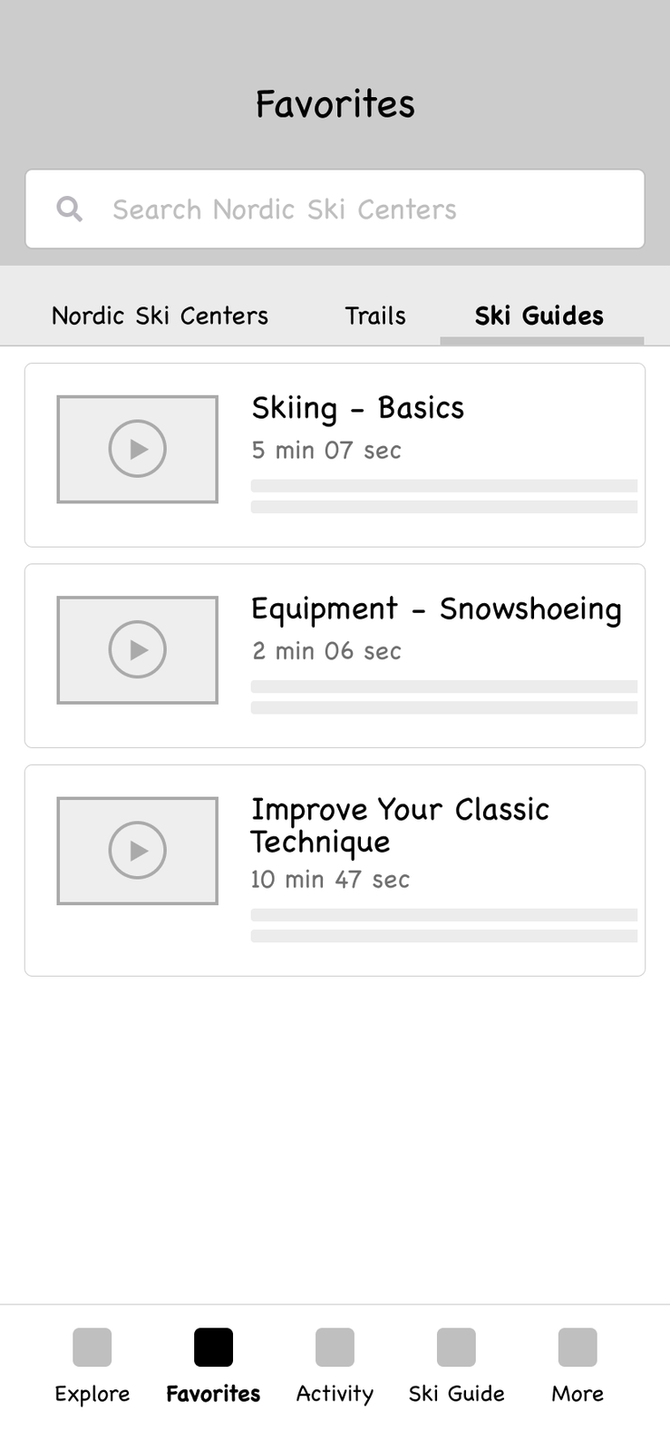 Favorites — screen 3