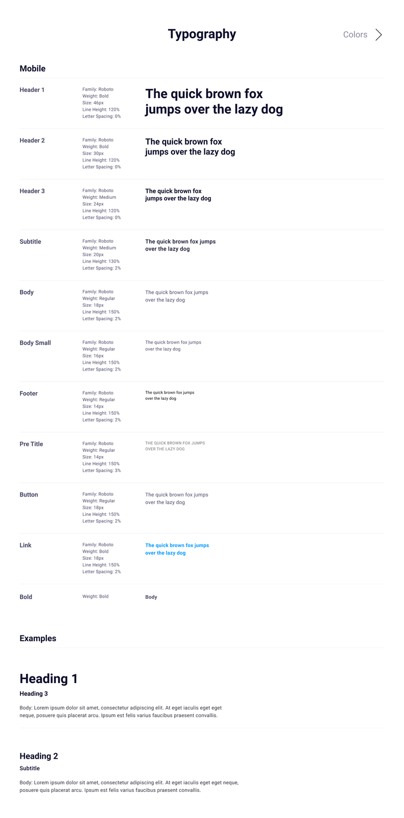 Style guide: Typography