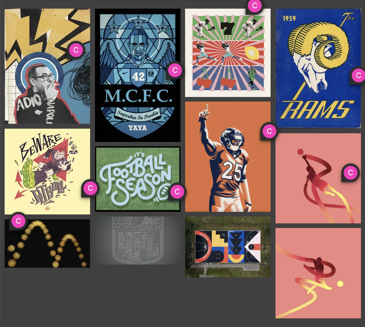 Research collage of sports games and CPU-opponent references